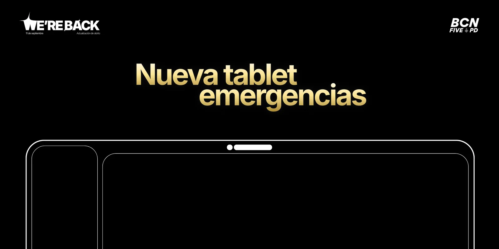 Nueva tablet de servicios de emergencia · Barcelona PD