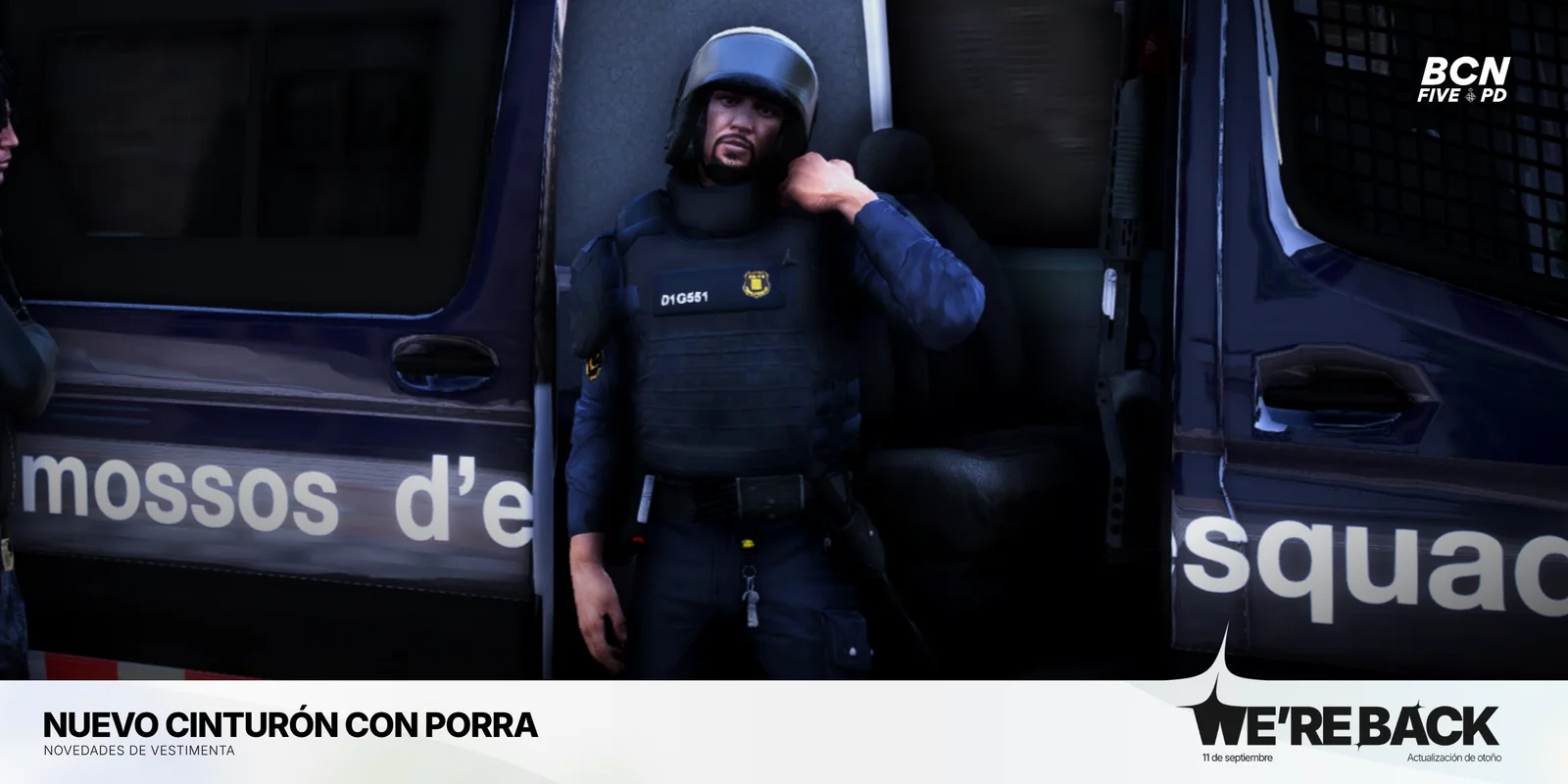 Nuevo cinturón con porra · Barcelona PD