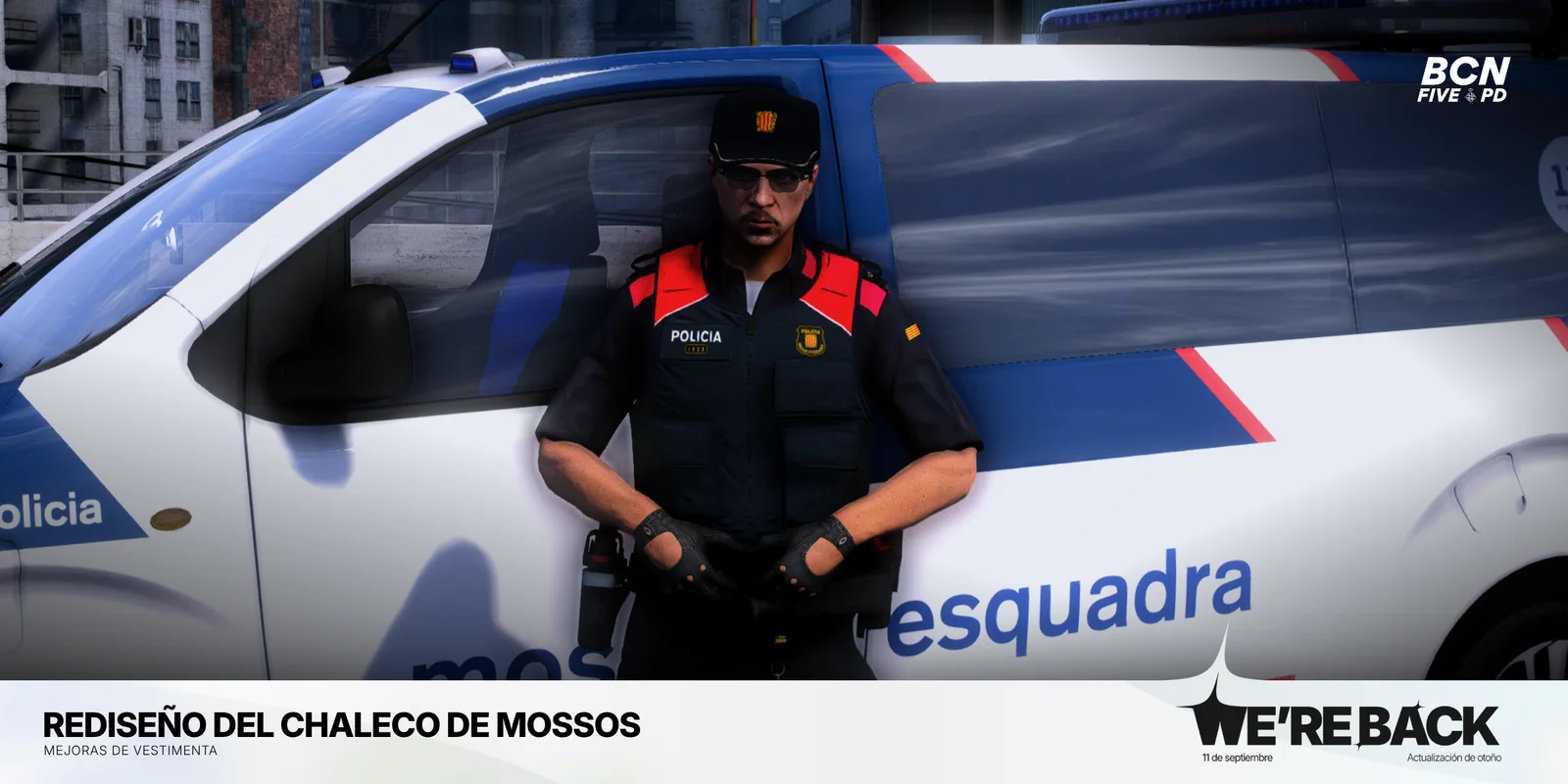 Remodelado del chaleco de Mossos · Barcelona PD